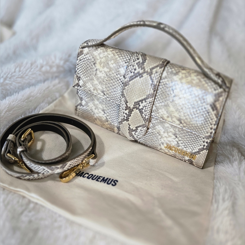 🔥 Jacquemus Python Embossed Le Grand Bambino Bag BRAND NEW 🔥 SOLD OUT!